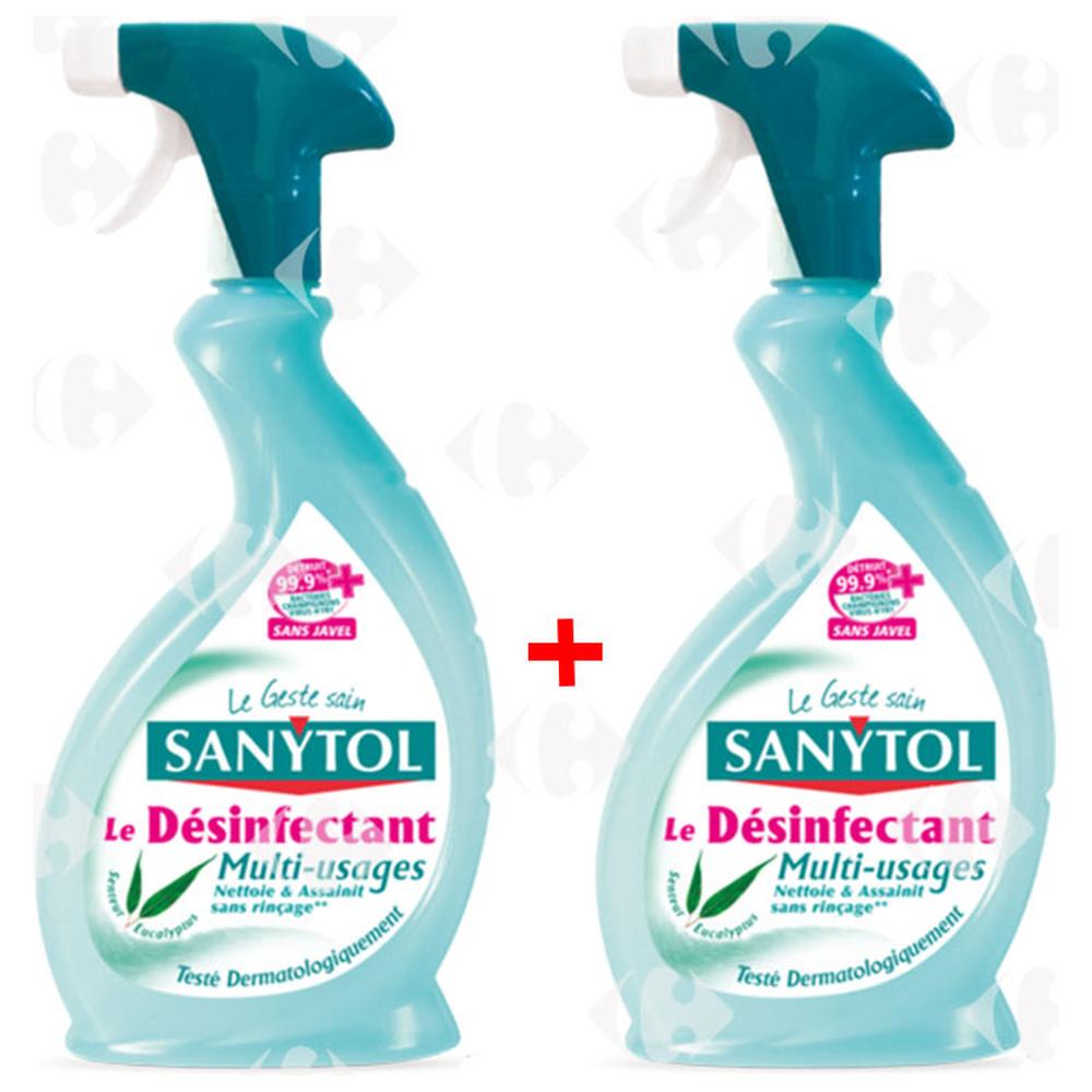 [684290] Lot de 2 Pistolets Désinfectants Multi-Usages Sanytol 500ml 1+1 Gratuit