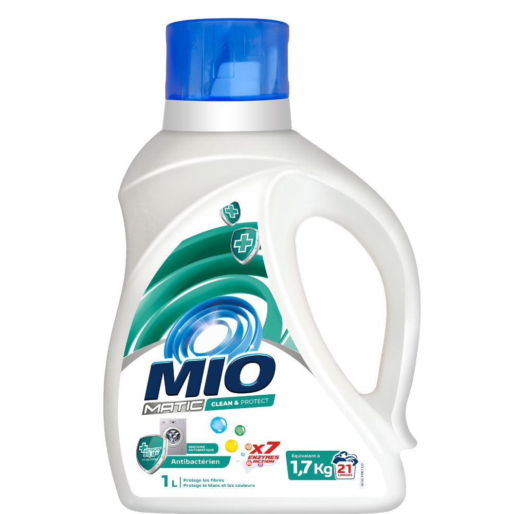 [647328] Détergent Lessive Liquide Antibactérien Mio 1L
