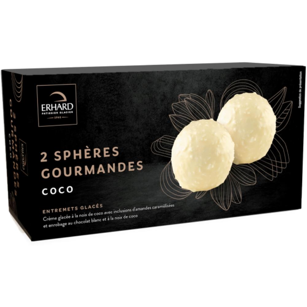 [722791] Sphères Coco Gourmandes Erhard Pâtissier Glacier 2 pièces 160g
