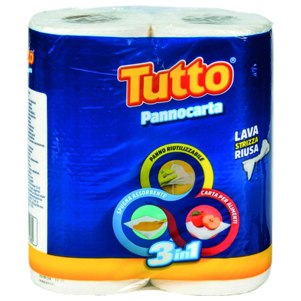 [722282] Essuie-tout Réutilisable 3 en 1 Tutto Pannocarta 2 unités