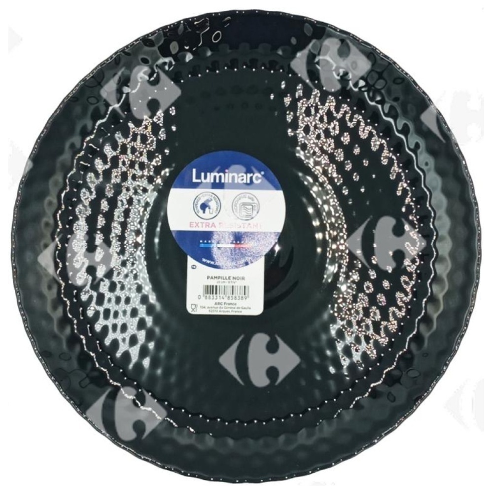 Assiette Plate Pampille Noire Luminarc 25cm