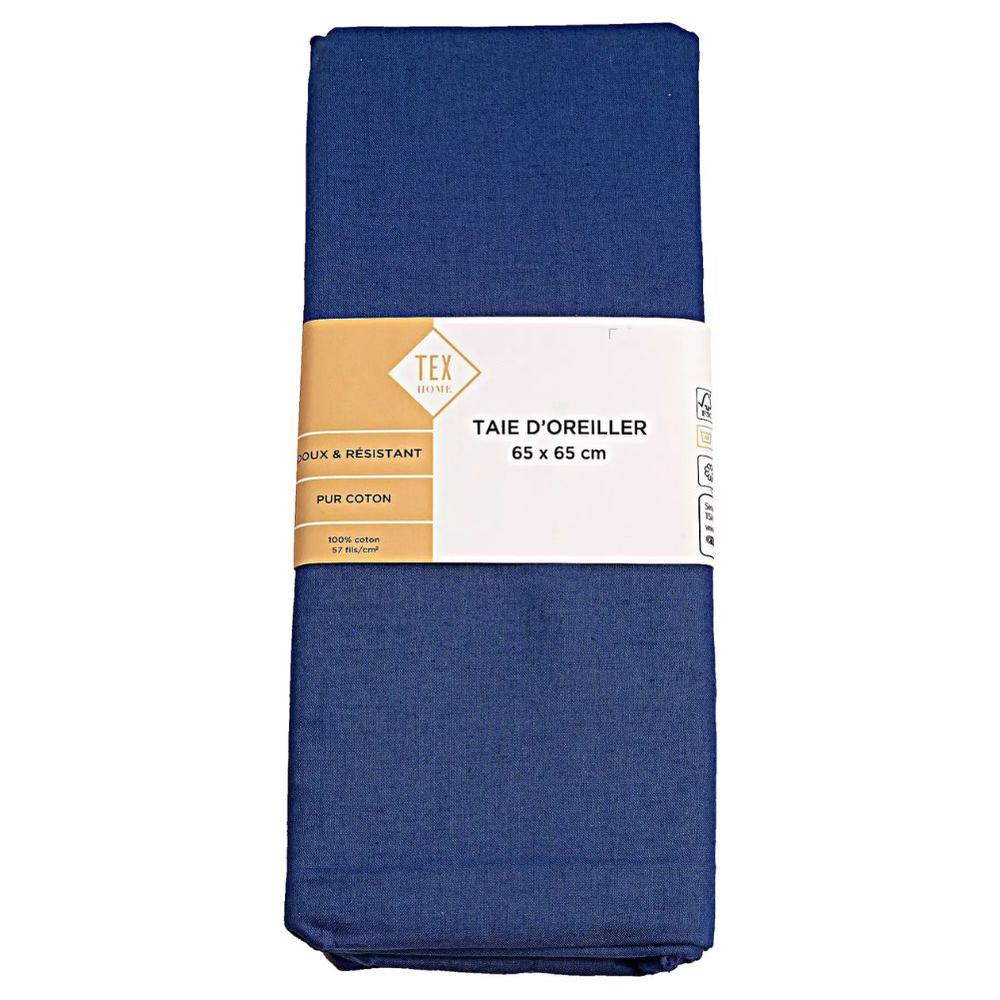 [606186] Taie d'Oreiller Bleu Tex Home 65x65cm