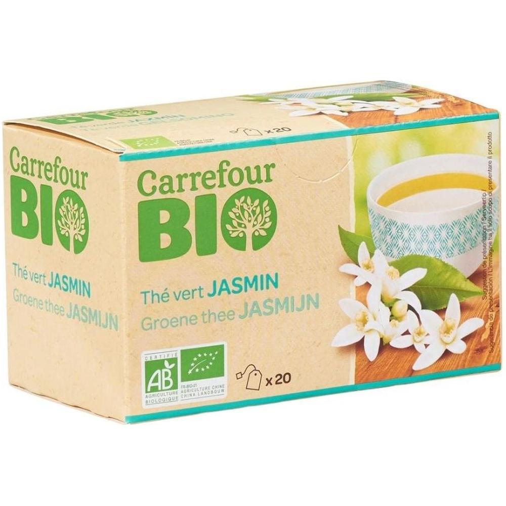 Bio Thé Vert Jasmin Bio Carrefour 30g 20 unités