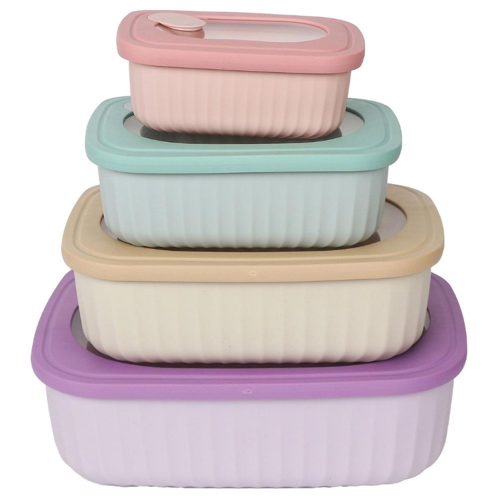 Set de Boîtes Rectangulaires Plastique Hermétique Kasa 4 pièces