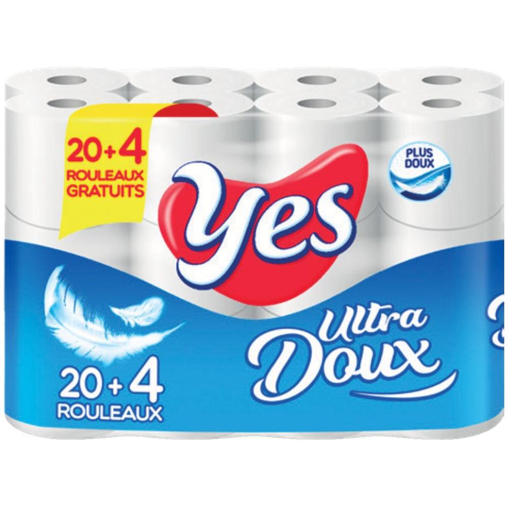 [717238] Papier Hygiénique 2 Plis Yes 20 Rouleaux avec 4 Offerts