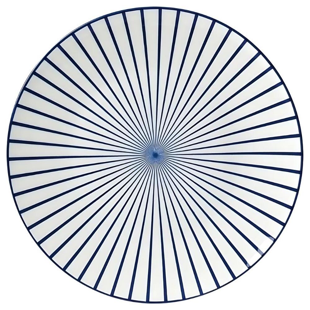[687026] Assiette Plate Ronde Bleu Carrefour Home 26,5 cm