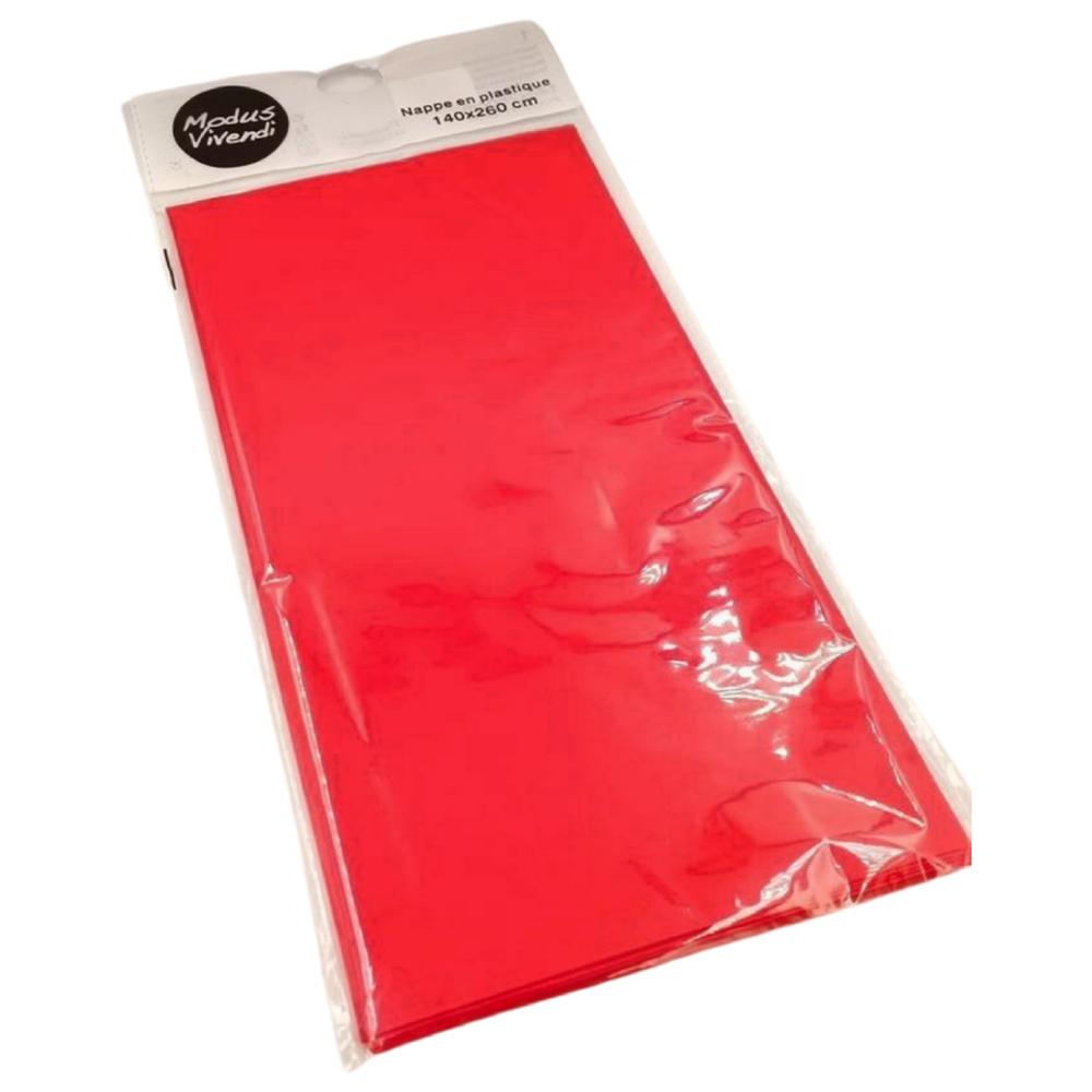 Nappe en Plastique Rouge Modus Vivendi 140x260cm.