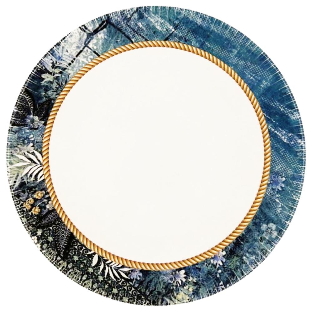 Plat Rond en Porcelaine Bleuet 26cm.