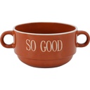 Bol Porcelaine Rouge "So Good" avec Manche Kasa 14 cm