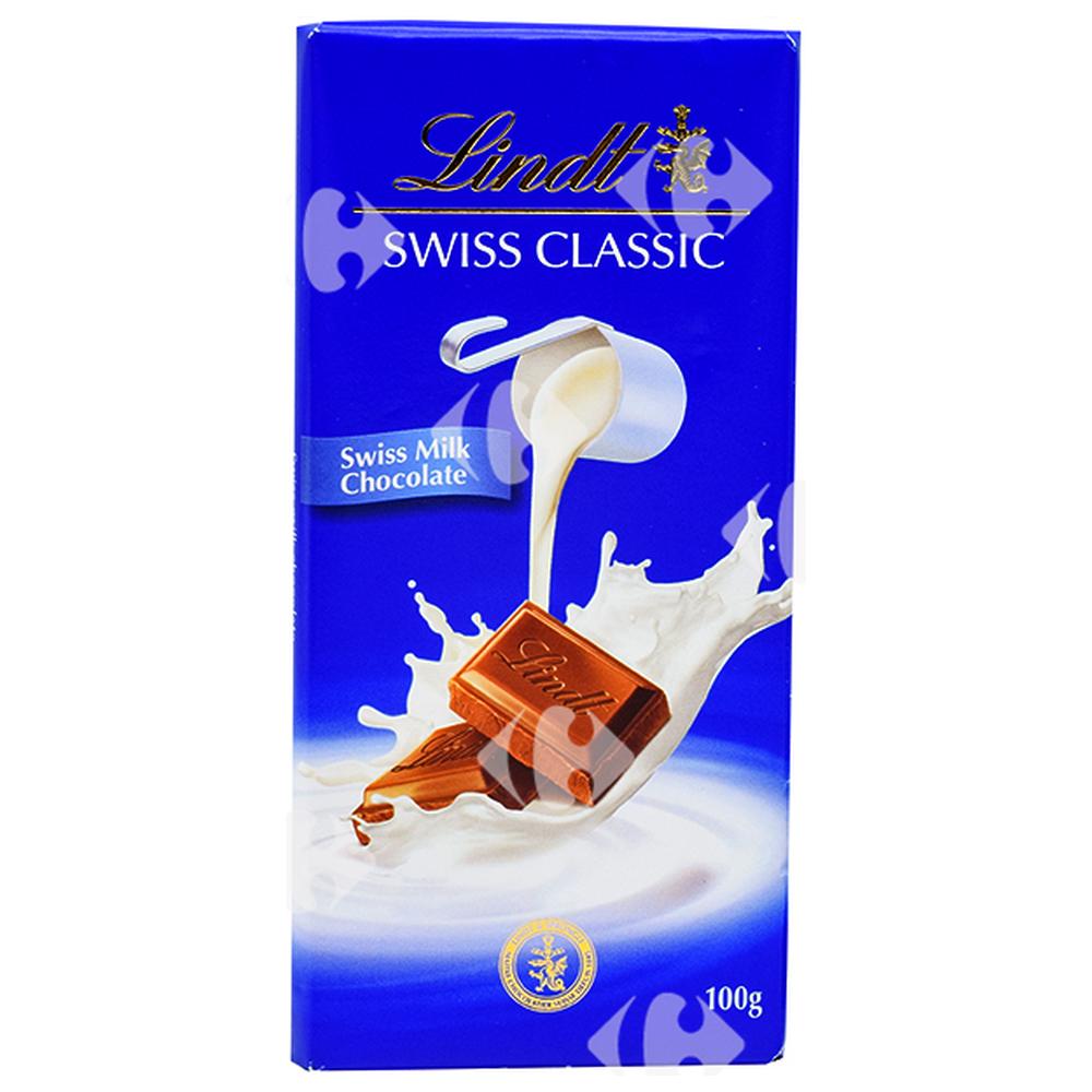 Tablette de Chocolat au Lait Swiss Classic Lindt 100g