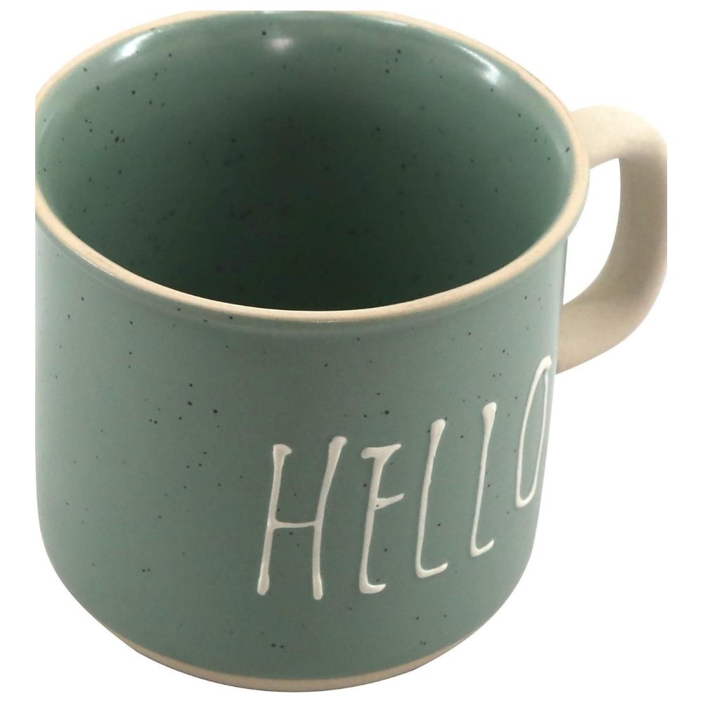 [722645] Mug Porcelaine Bleu Gravé "Hello" Kasa 42 cl
