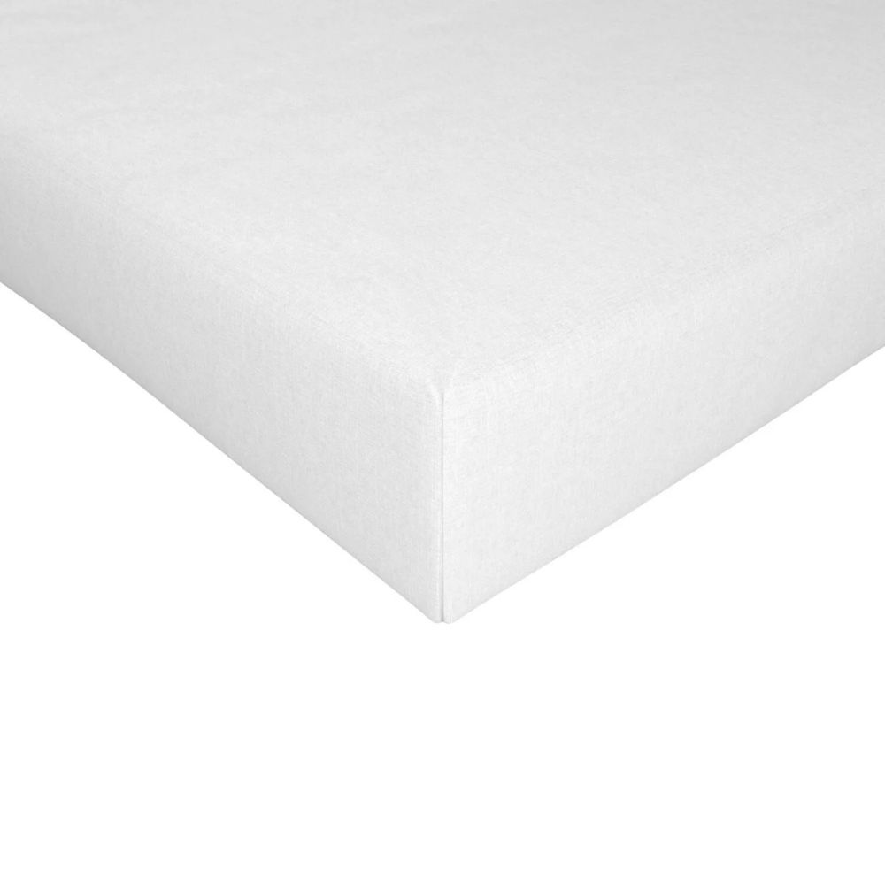 Drap Housse Blanc en Percale de Coton Bio Tex Home