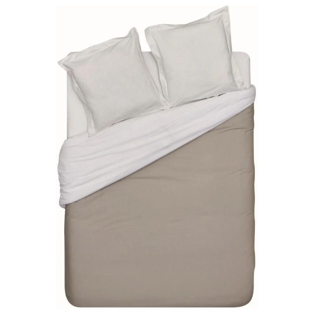 Housse de Couette Gris Foncé en Percale de Coton Bio Tex Home 220x240 cm