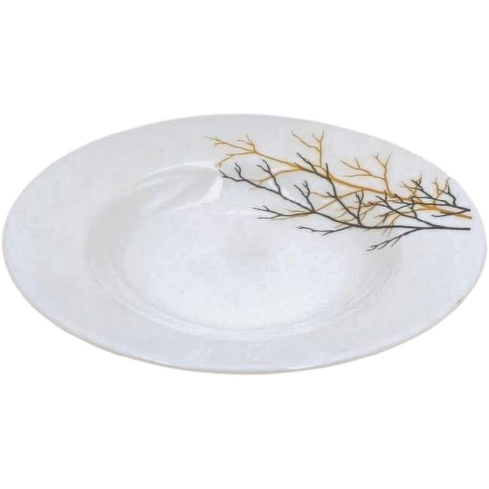 Assiette Creuse en Porcelaine Blanche Ivoire 22,5cm