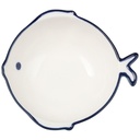 Bol en Porcelaine Poisson Blanc Kasa 14cm