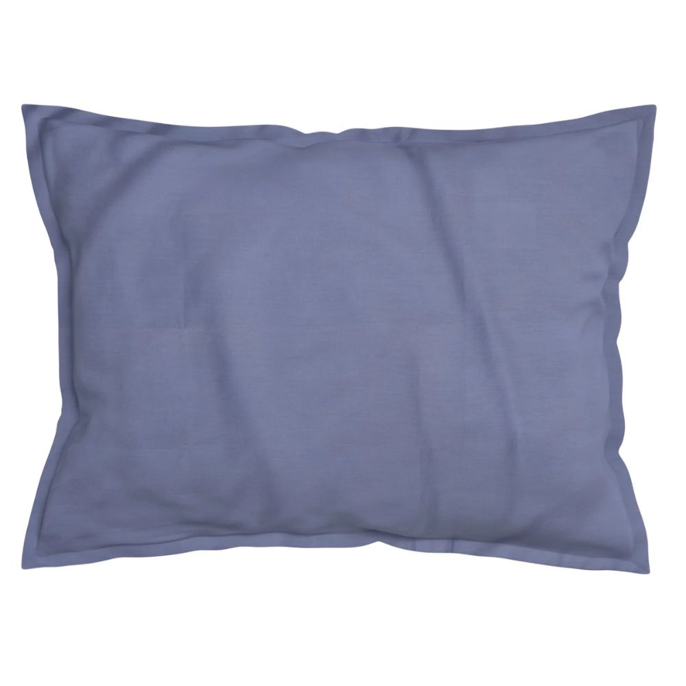 [727582] Taie d'Oreiller Percale Bleu Tex Home 50x70 cm