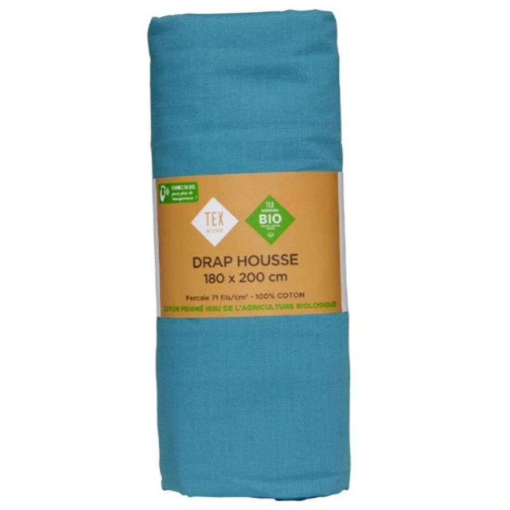 [702619] Drap Housse Percal 180x200 cm