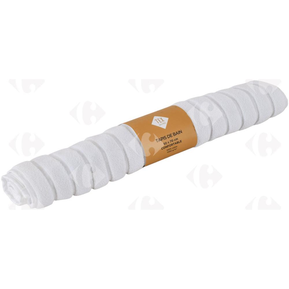 [550287] Tapis de Bain TEX Blanc50x70cm