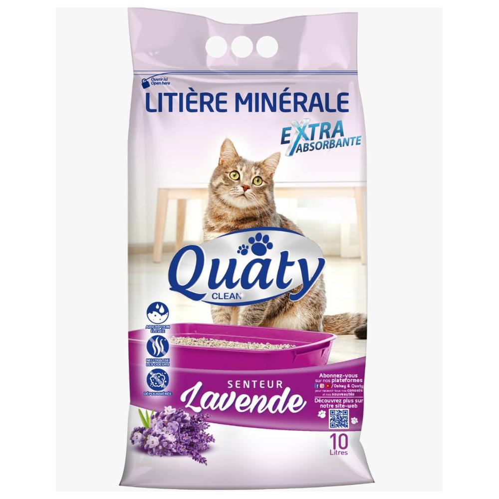 Litière Minérale à la Lavande pour Chats Quaty 5L