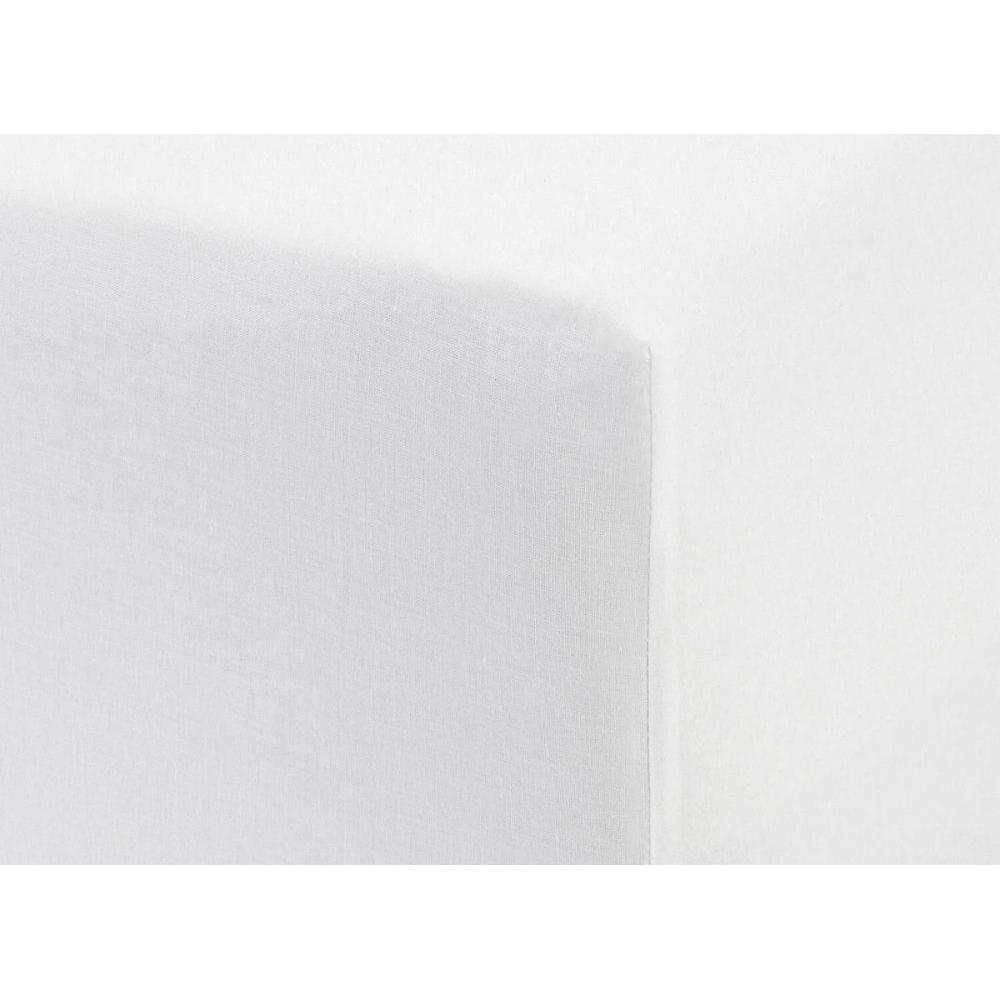 Drap Housse Blanc 100% Coton Tex Home 180x200 cm