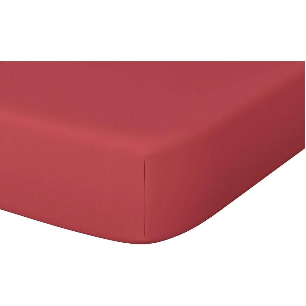 [702603] Drap Housse Percal Framboise Tex Home 180x200 cm