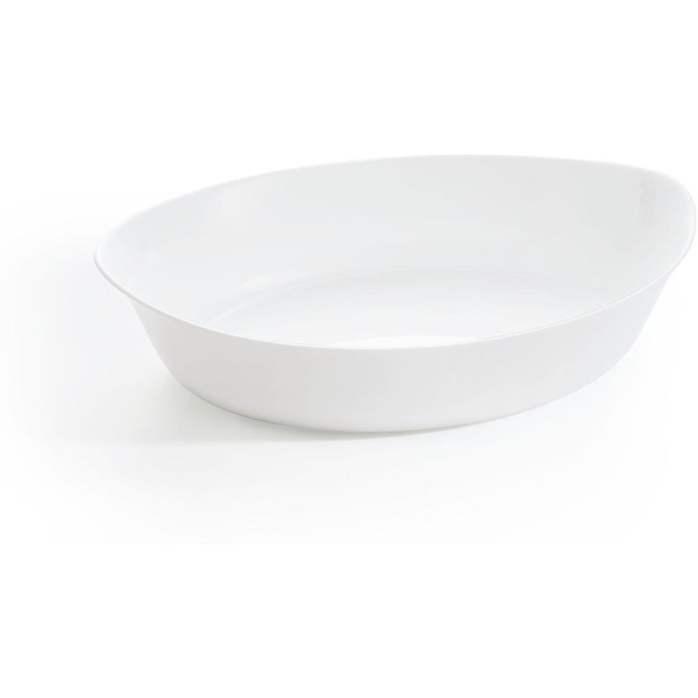 [622989] Plat Ovale Smart Cuisine Carine Four et Micro-ondes Blanc 29x17cm.