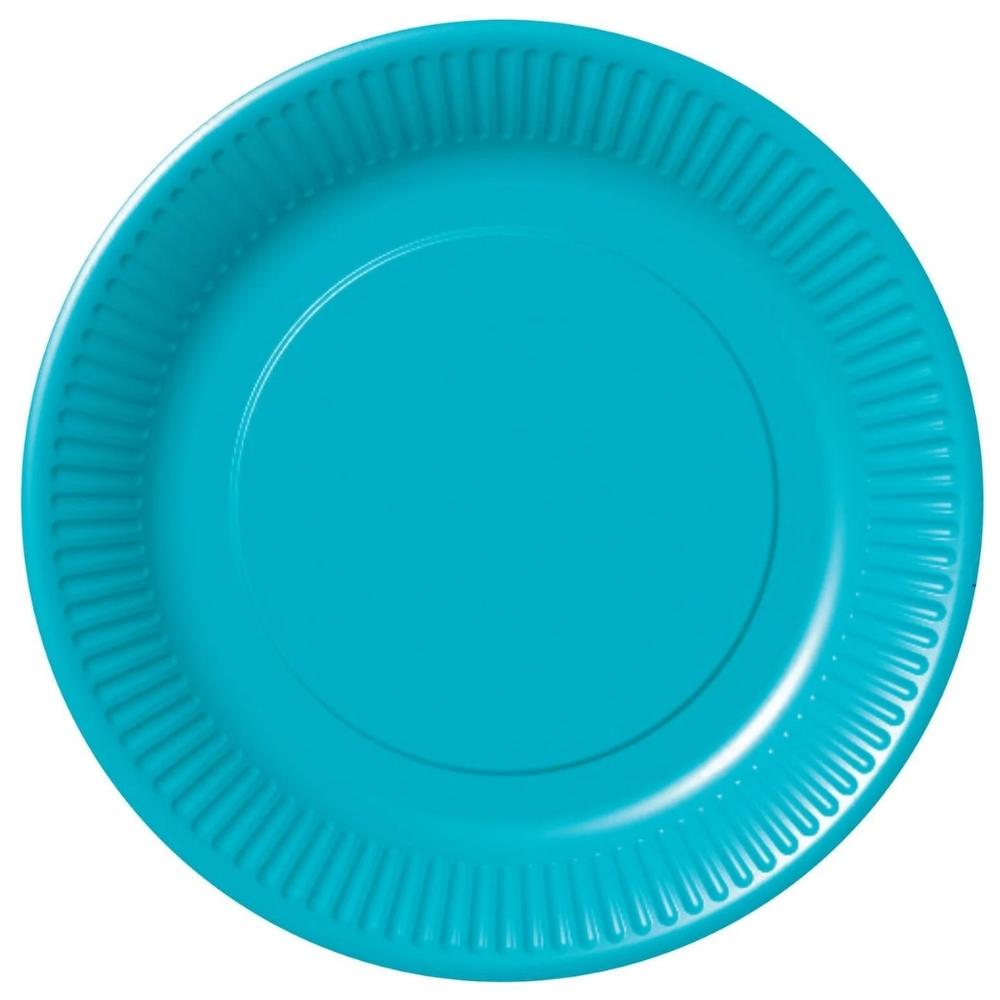 Assiette en Carton Turquoise 23cm 20 unités