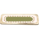 Plat à Servir Rectangulaire Porcelaine et Bois Vert Kasa 31x11 cm