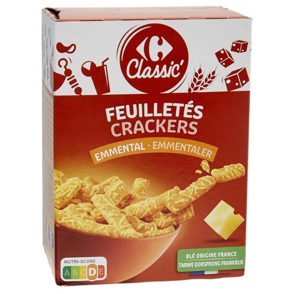 [637757] Biscuits Apéritif à l'Emmental Carrefour Classic 85g