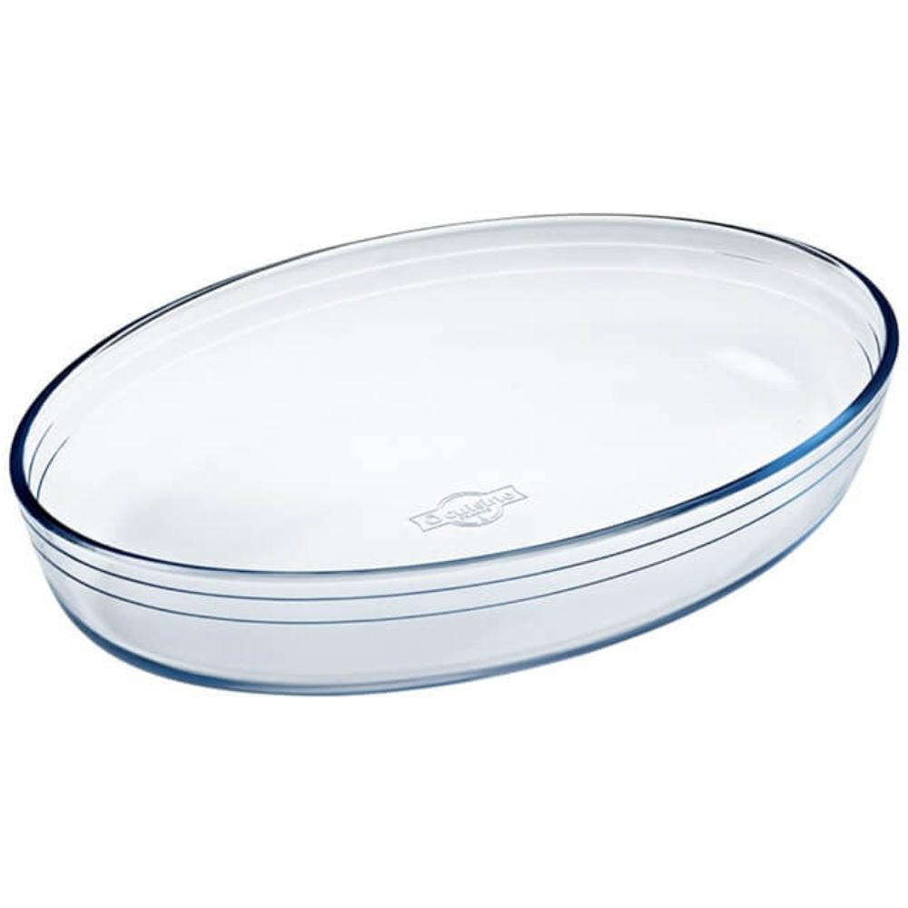 [146851] Plat à Four Oval en Verre 39x27 cm