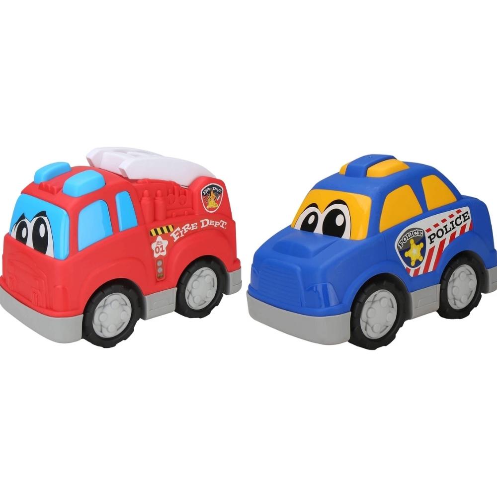 [723559] Voiture Pompier/Police Zoko-Happy Bear 24x18 cm
