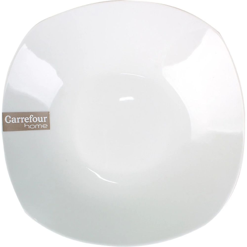 [561483] Assiette Soupe Carrée Porcelaine Blanche