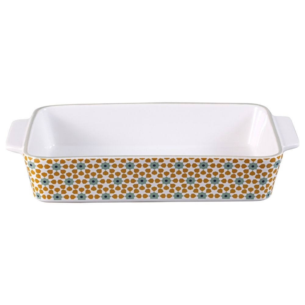 Plat à Four Rectangulaire Kasa en Porcelaine Tiles 30x18cm