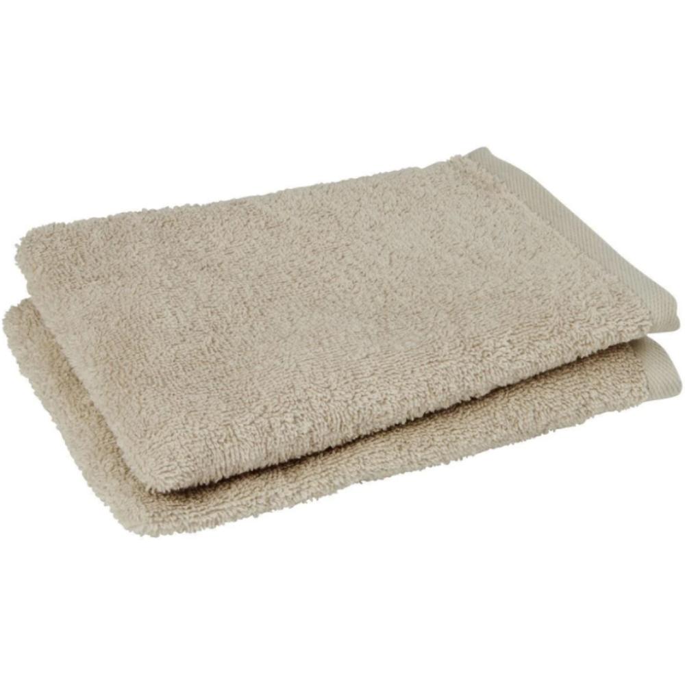 [569685] Gant de Toilette Beige Clair 100% Coton Tex Home 15x21cm