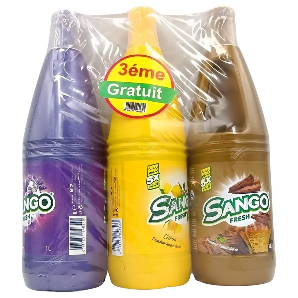 Lot 3 Nettoyants Sol Sango 1L (Lavande, Citron, Oud) 2 achetés + 1 gratuit