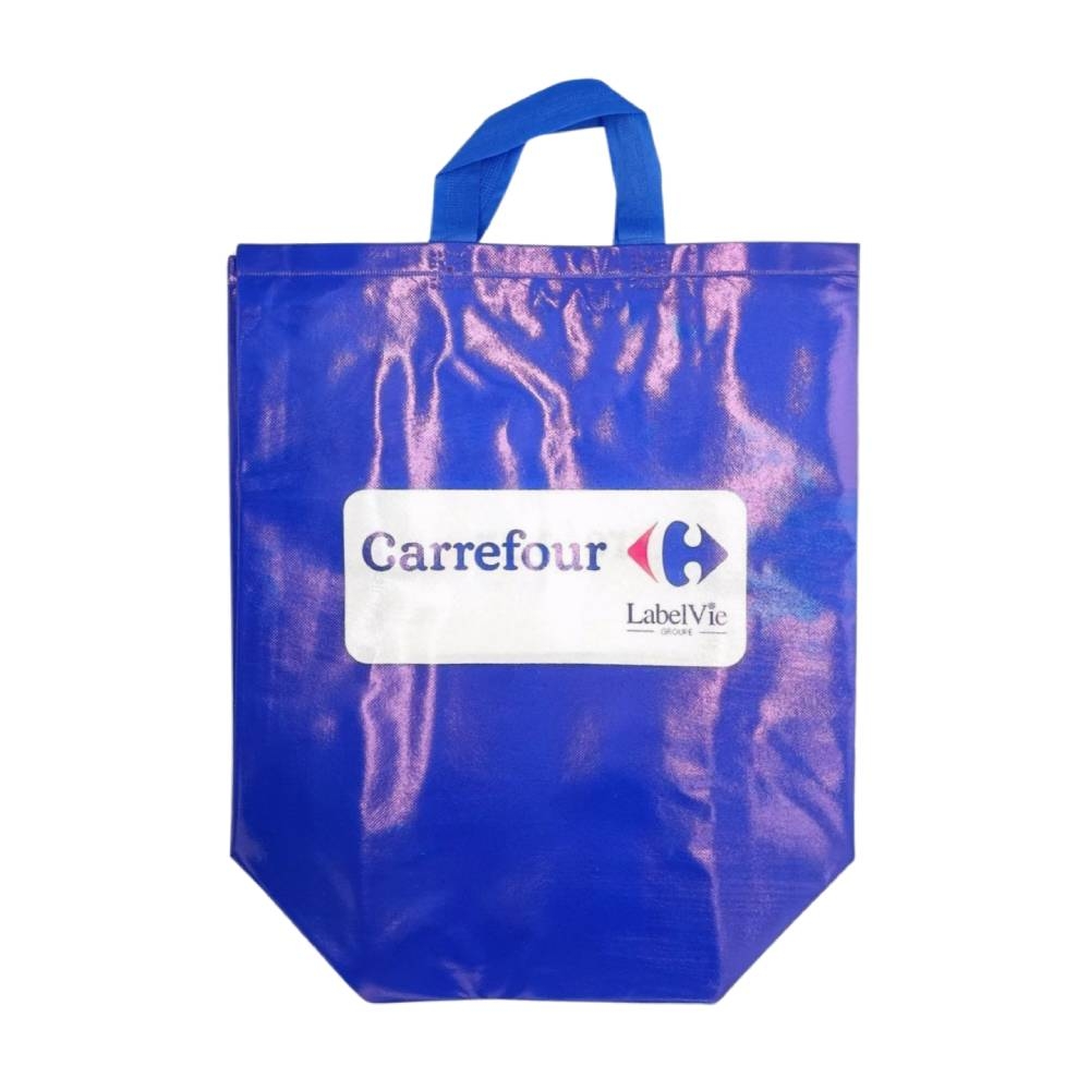 [698060] Sac Shopping Pliable Bleu 35x40cm
