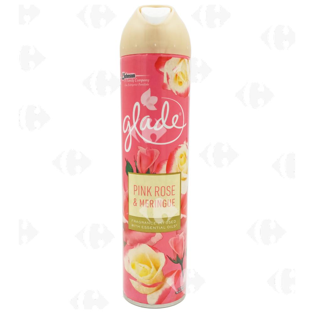 [690749] Désodorisant Aérosol Pink Rose et Meringue Glade 300ml.