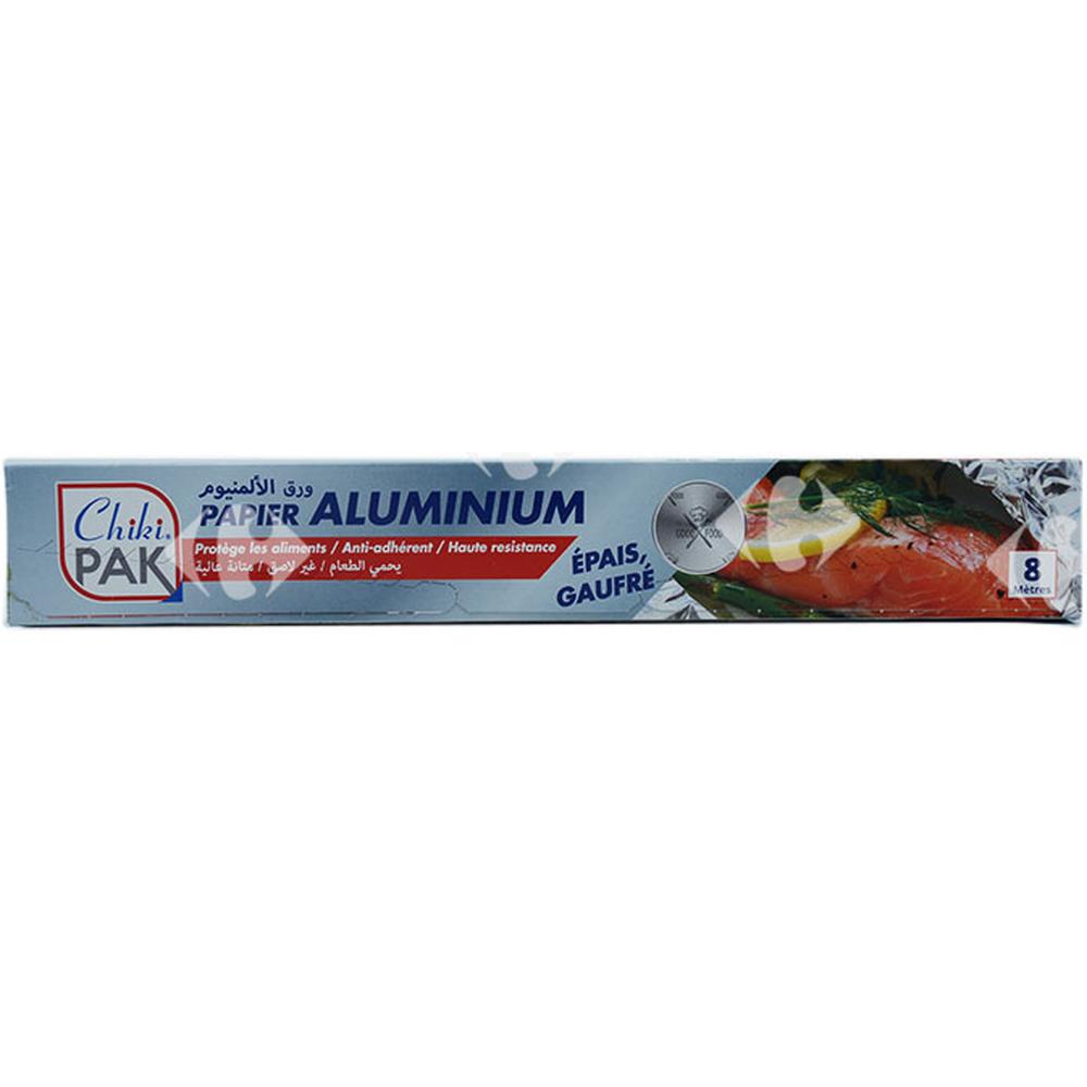 [656453] Papier Aluminium Épais Gaufré Chikipak 8m