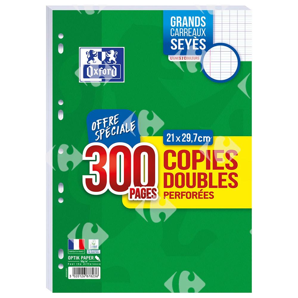 [647956] Copies Doubles Perforées Oxford 90g 210x297mm