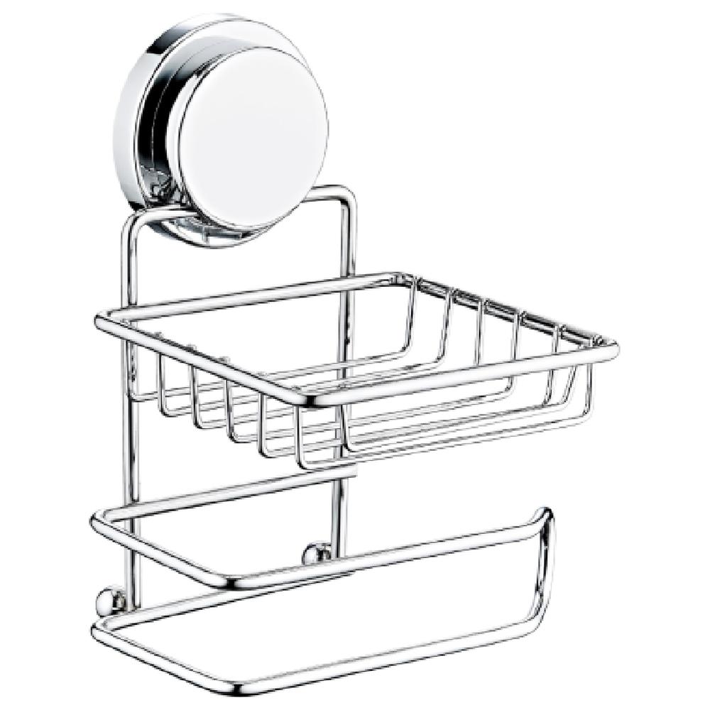 [698341] Magic Fix Porte Papier Hygiénique et Savon Chrome.