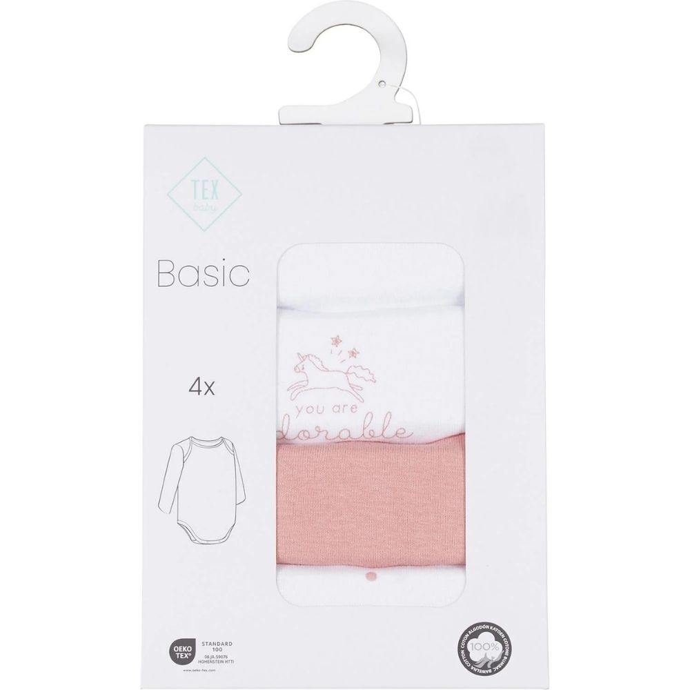 [729086] Lot 4 Bodies Manches Longues Bébé