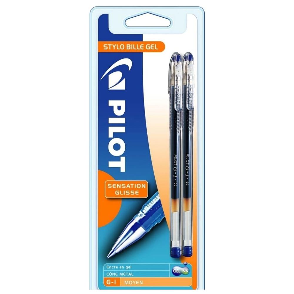 Set de 2 Stylos à Bille G1 Bleu 0,5 mm