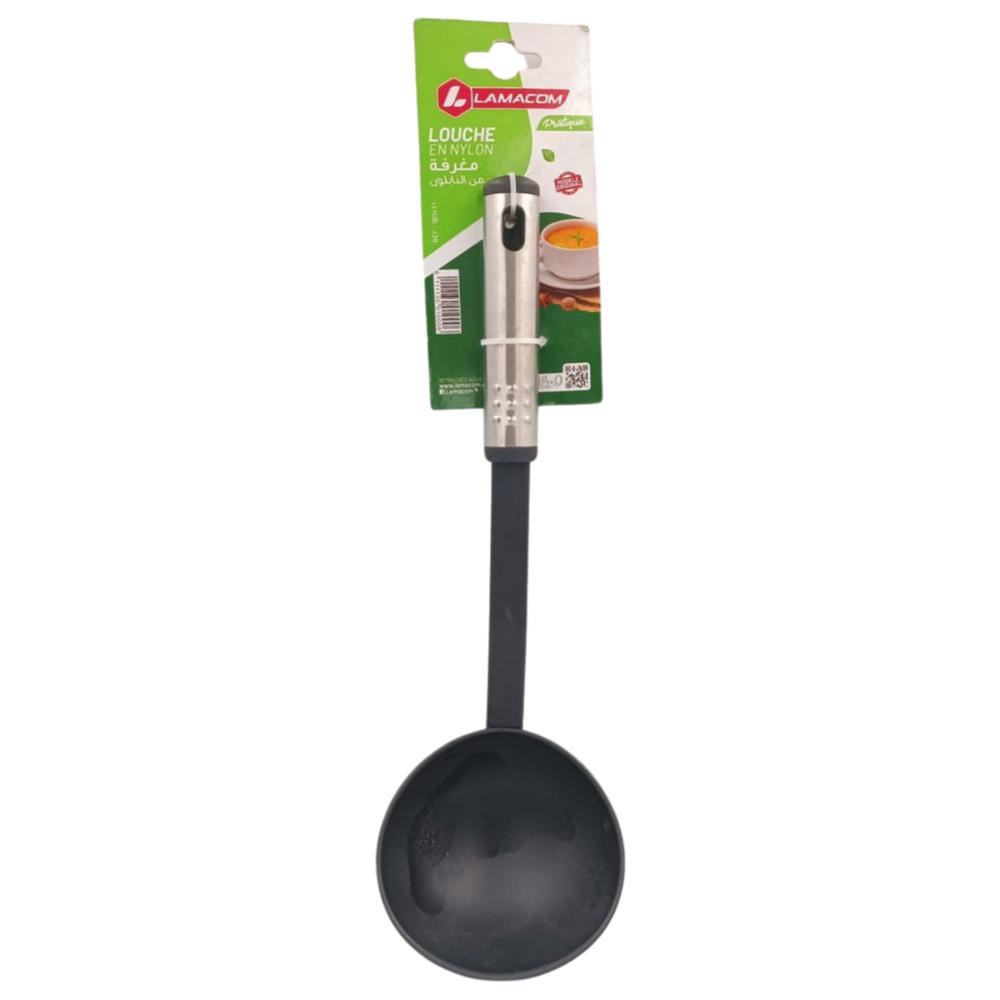 [185376] Louche en Nylon Manche Inox Lamacom