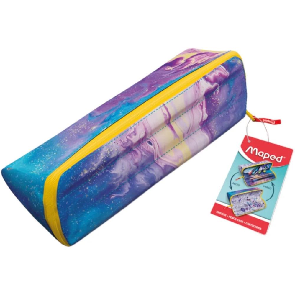 Trousse double face XXL Maped - Couleur mauve