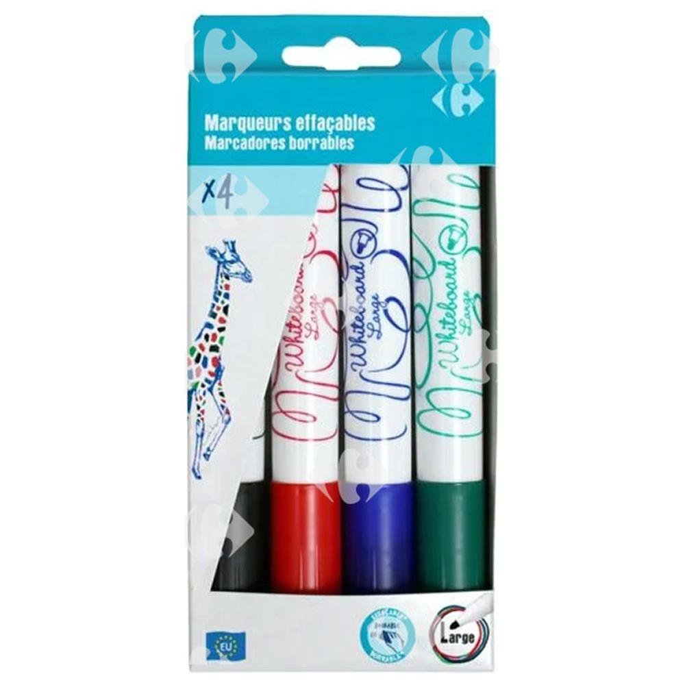[616264] Paquet Marqueurs Tableau Blanc Couleurs Assorties 4 unités