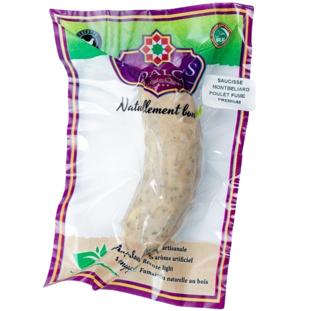 [706459] Saucisse Montbéliarde Nature Fumée - Charcuterie - Andalous 130g