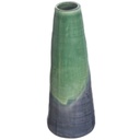 Vase Kasa en Céramique Conique Vert et Bleu 20cm