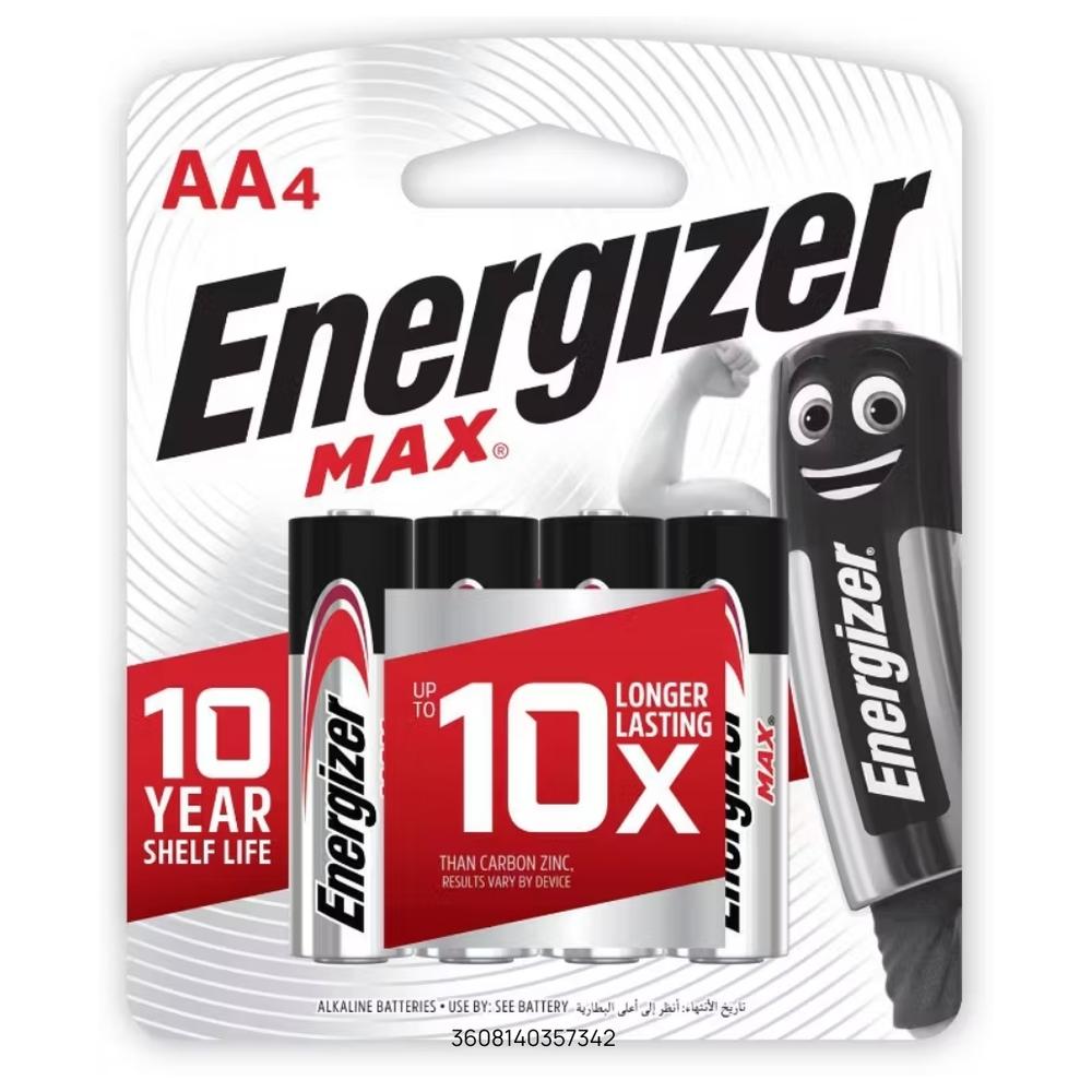 [359946] Pack de 4 Piles AA Energizer Max