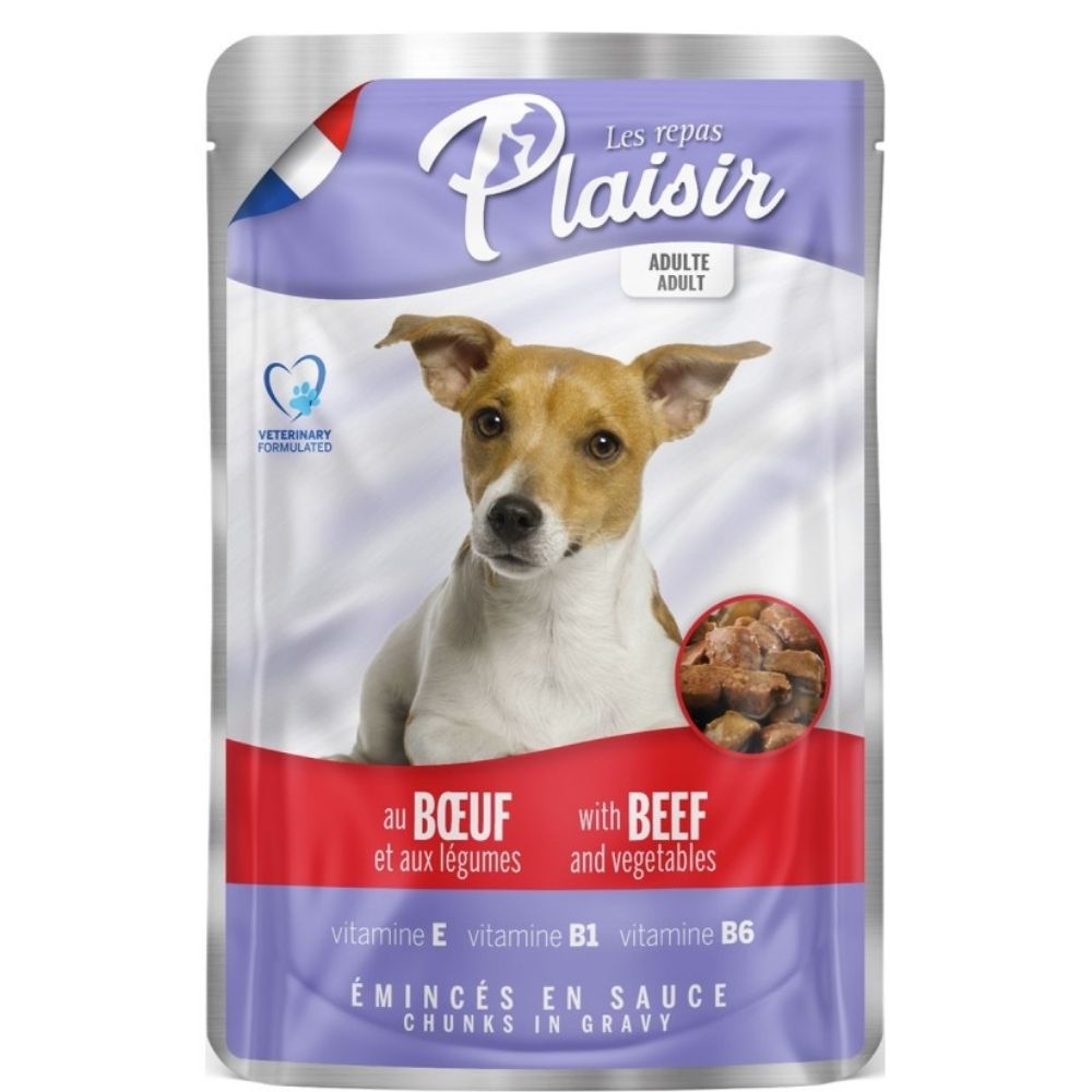 [693017] Pochons Chien Adulte Bœuf Veg Plaisir 100G