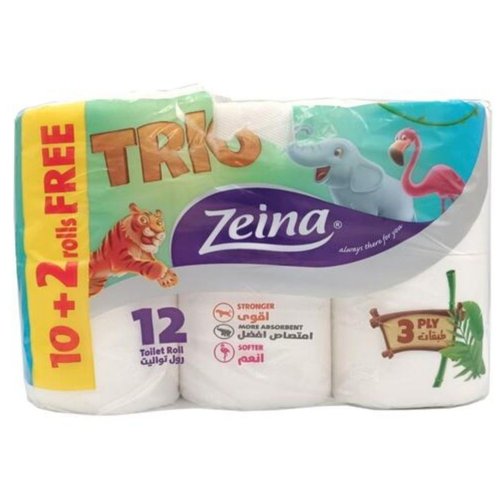 Papier Hygiénique 3 Plis Zeina – 20 Unités + 4 Gratuit